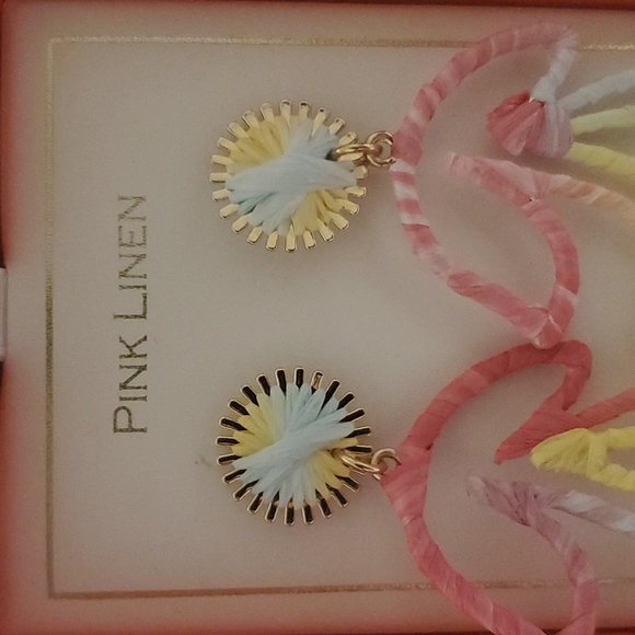 🍒 PINK LINEN Cherry drop Earrings - Picture 6 of 8